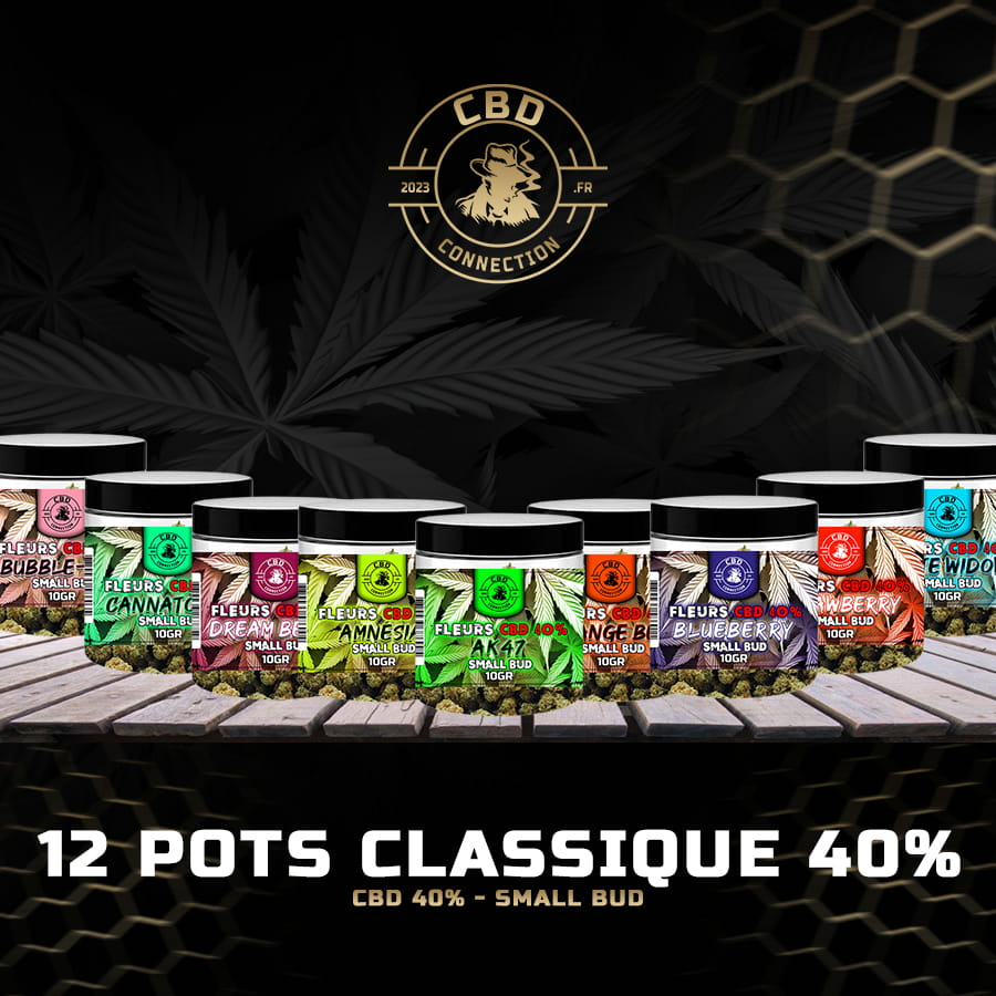 12 Pots Classique Fleurs CBD 40%