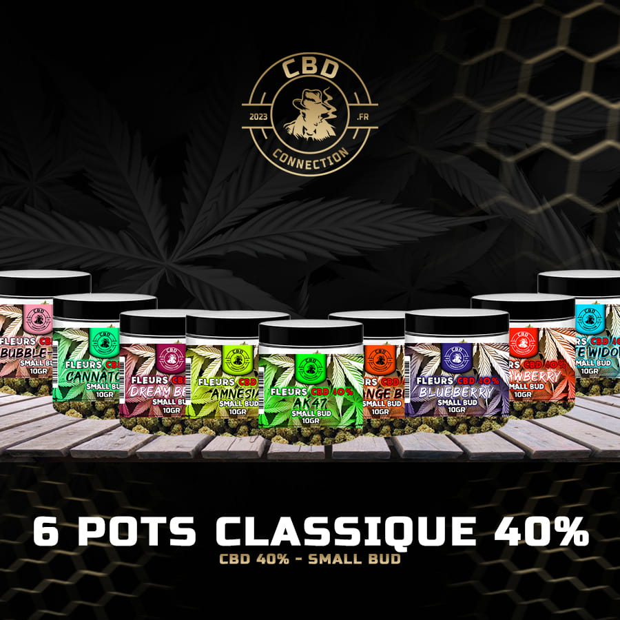 6 Pots Classique Fleurs CBD 40%