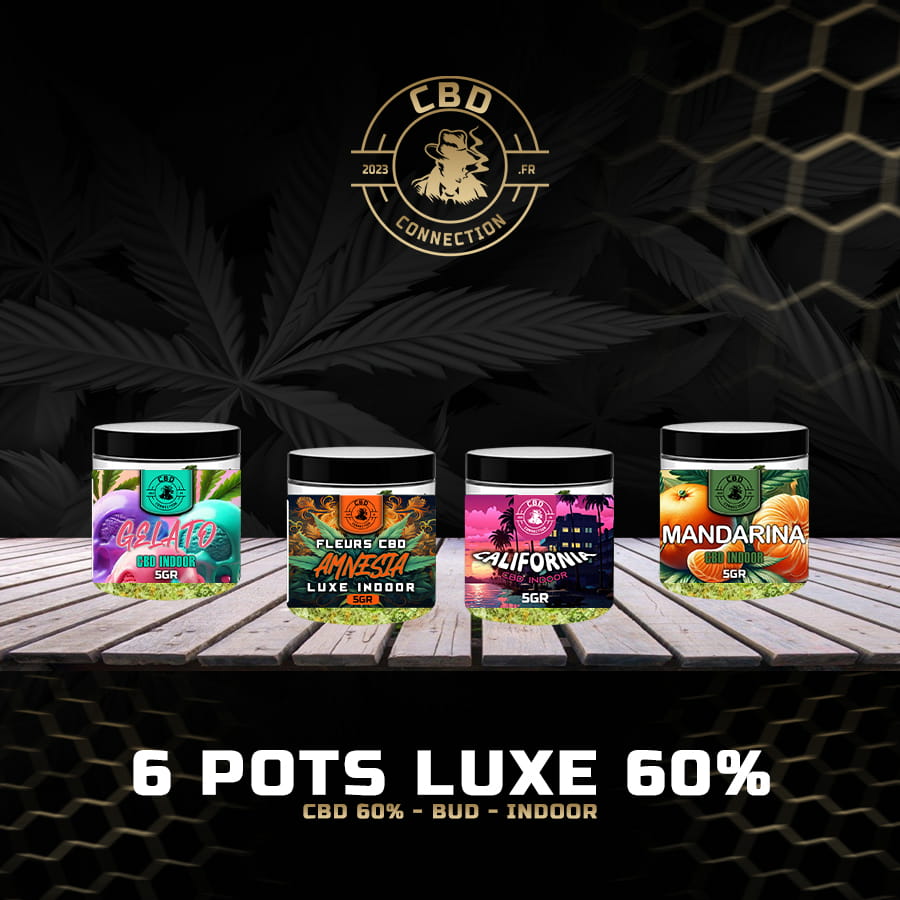6 Pots Luxe Fleurs CBD 60%