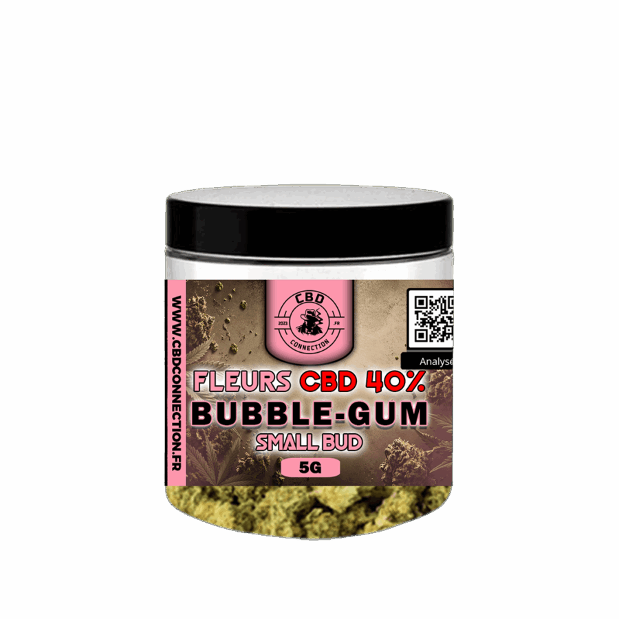 Gamme Classique Pot Fleurs CBD 40% BUBBLE GUM SMALL BUD
