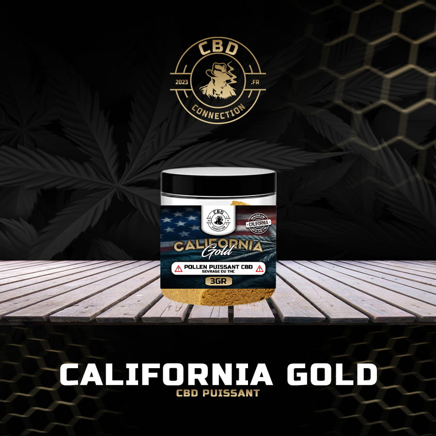 Pollen CBD California Gold Puissant – Spécial Sevrage THC