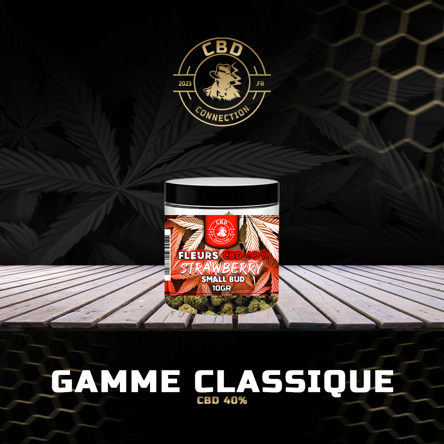 Gamme Classique Pot Fleurs CBD 40% STRAWBERRY SMALL BUD